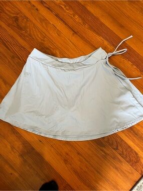 Light Pastel Wrap Tennis Skirt with Side Tie